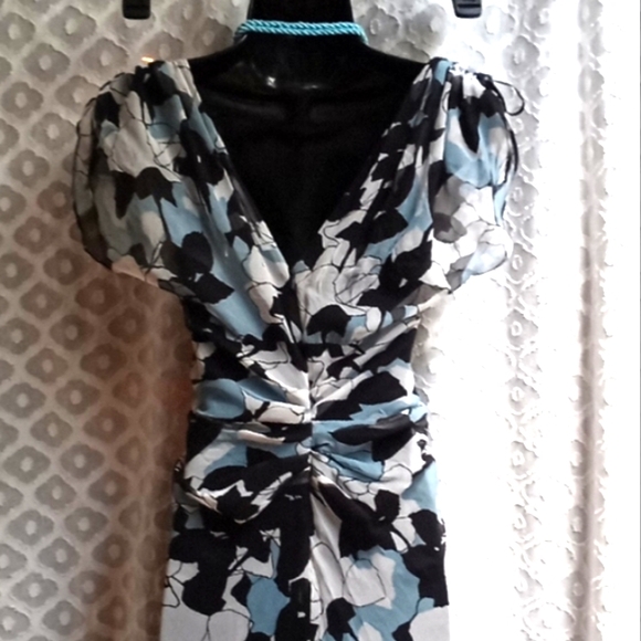 VTG DVF 2in1 100% Silk Day to Night Midi Dress LBD VINTAGE - Picture 9 of 16